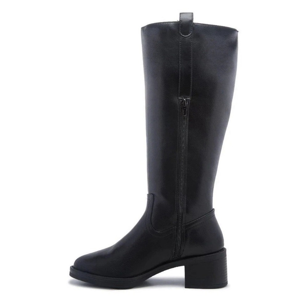 Kensie Naya B Women's Black Knee High Boots. Block Heel. Size 8.5 New.